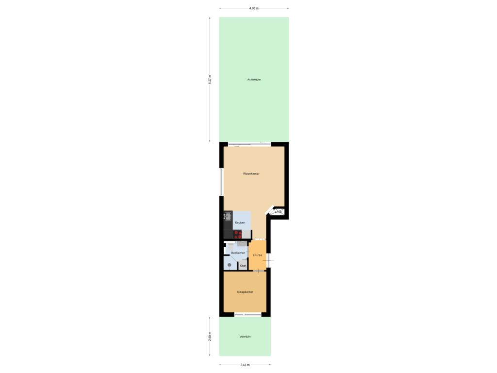 Bekijk plattegrond van Situatie van Constantijnstraat 1