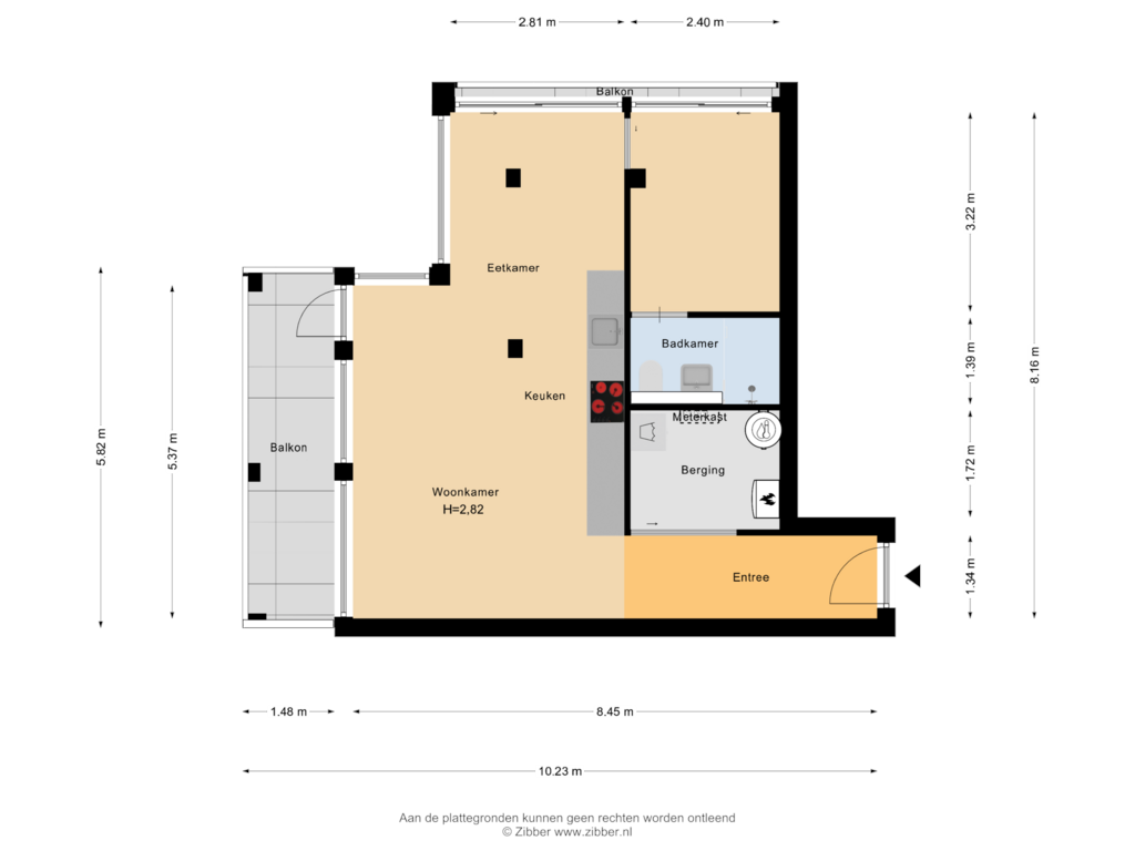 Bekijk plattegrond van Appartement van Schubertsingel 71