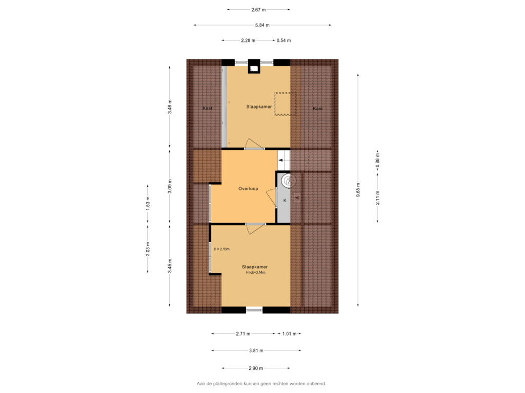 View floorplan of 2e Verdieping of Zuideinde 174