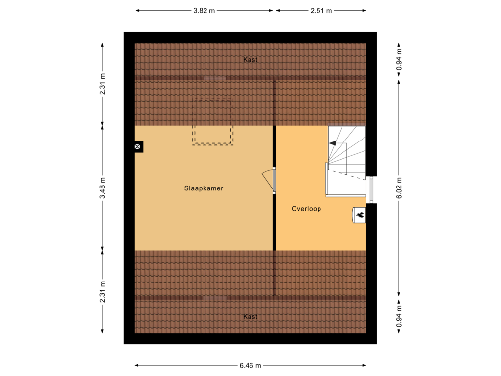 View floorplan of Tweede verdieping of Dopheidelaan 7