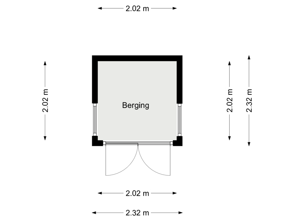 View floorplan of Berging of Schaesbergstraat 49