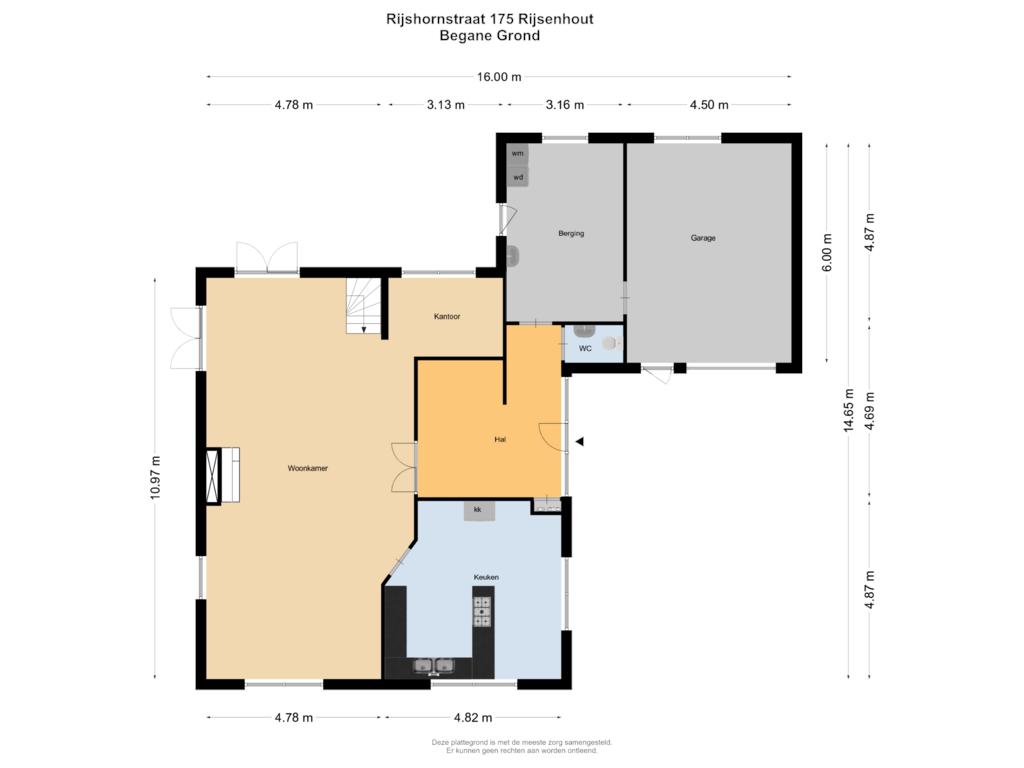 Bekijk plattegrond van Begane Grond van Rijshornstraat 175