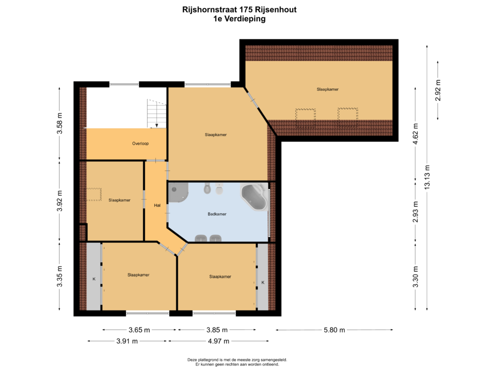 Bekijk plattegrond van 1e Verdieping van Rijshornstraat 175