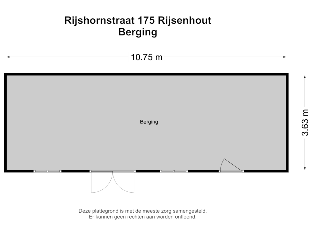 Bekijk plattegrond van Berging van Rijshornstraat 175