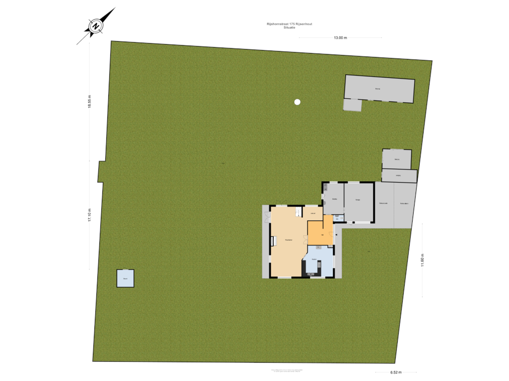 Bekijk plattegrond van Situatie van Rijshornstraat 175