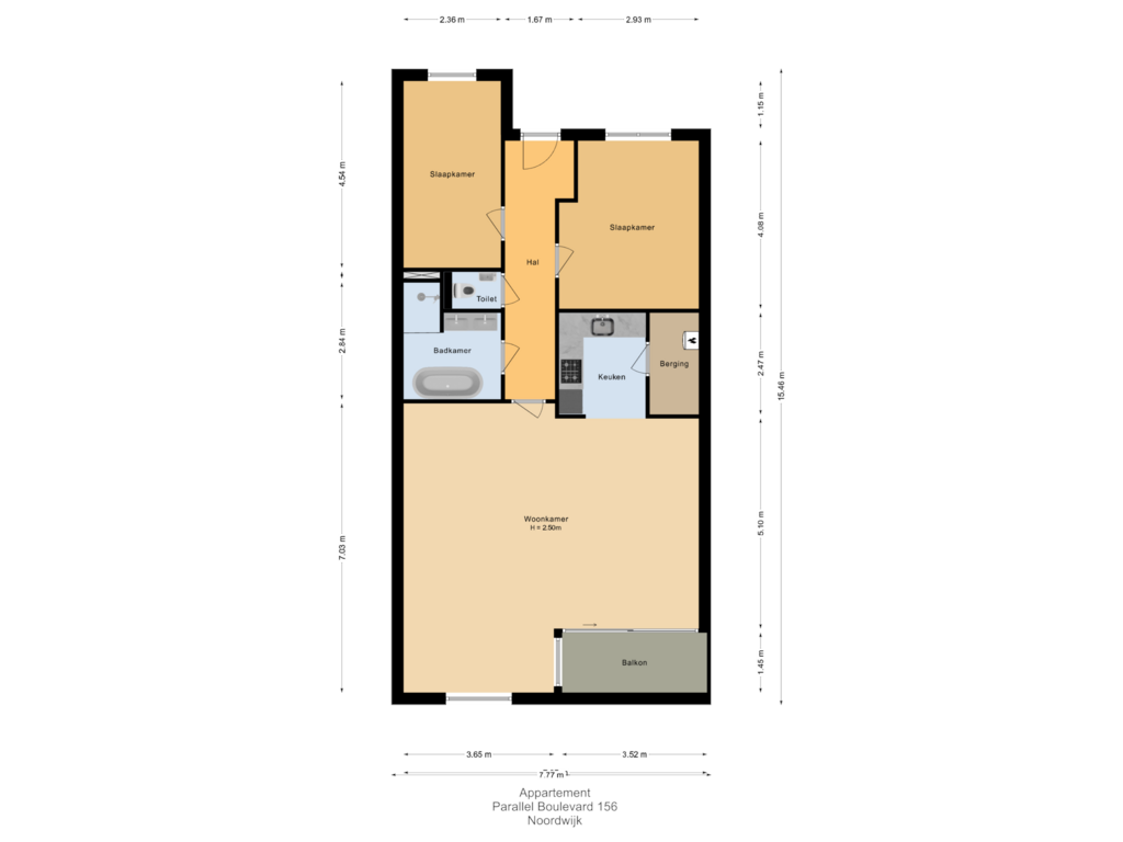 View floorplan of Appartement of Parallel Boulevard 156