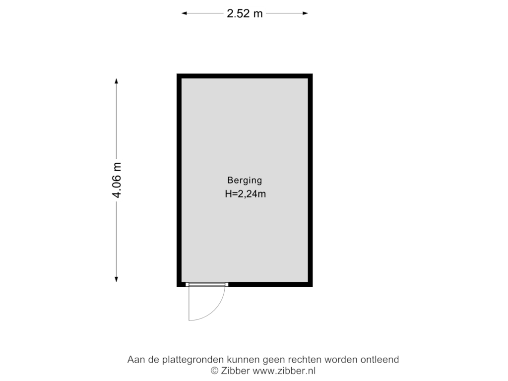 View floorplan of Berging of Keurmeestersdreef 119-B