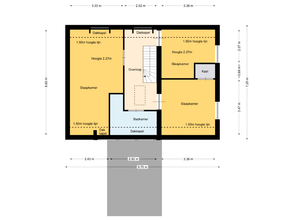 Bekijk plattegrond van Eerste verdieping van Pastoor van Breugelstraat 132