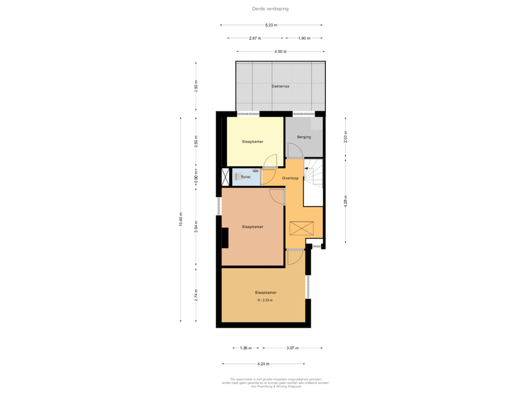 Bekijk plattegrond van Derde verdieping van Nickeriestraat 52-2