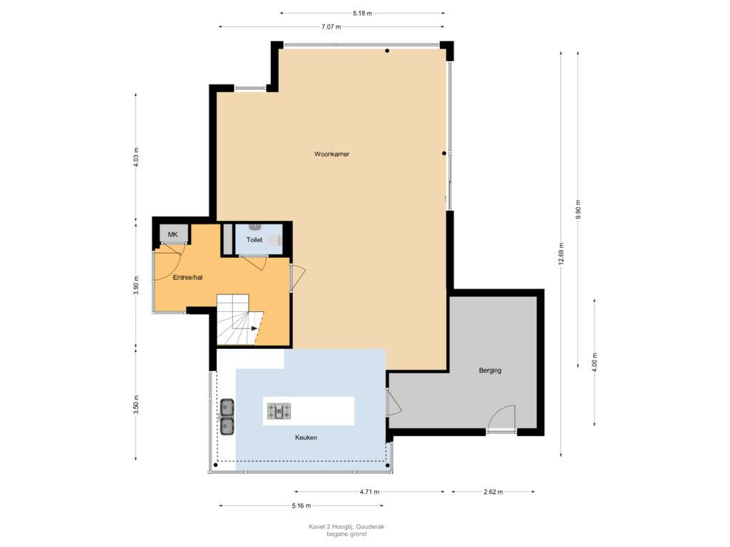 Bekijk plattegrond van Begane grond van Middelblok 22