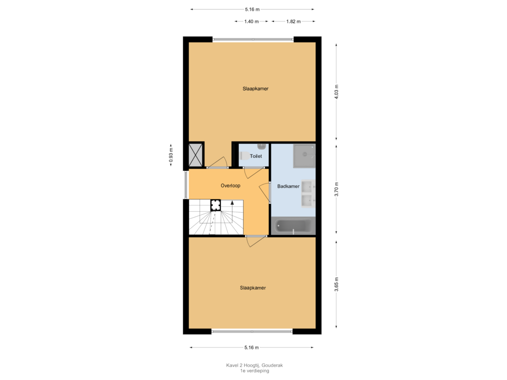 Bekijk plattegrond van 1e verdieping van Middelblok 22