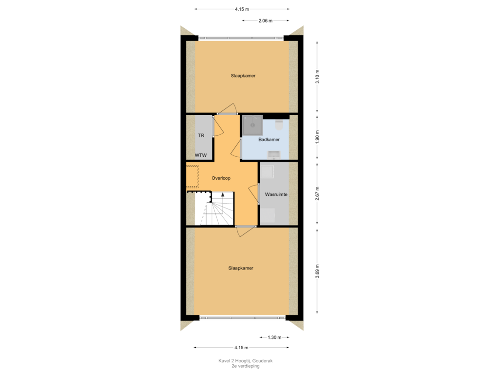 Bekijk plattegrond van 2e verdieping van Middelblok 22