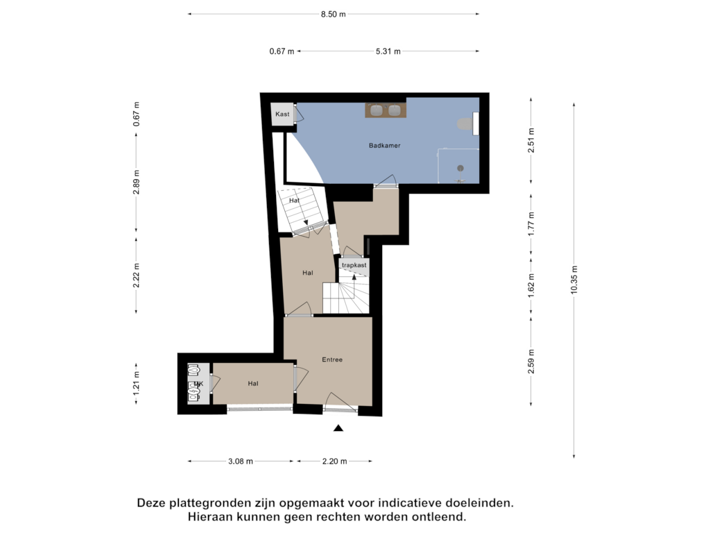 View floorplan of Begane Grond of Sint-Antoniusstraat 26