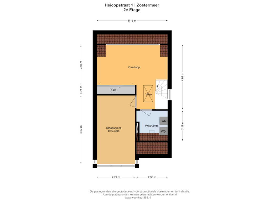 Bekijk plattegrond van 2e Etage van Heicopstraat 1