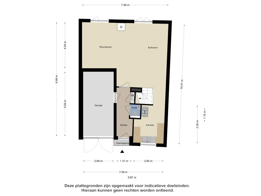 Bekijk plattegrond van Begane Grond van Franckstraat 26