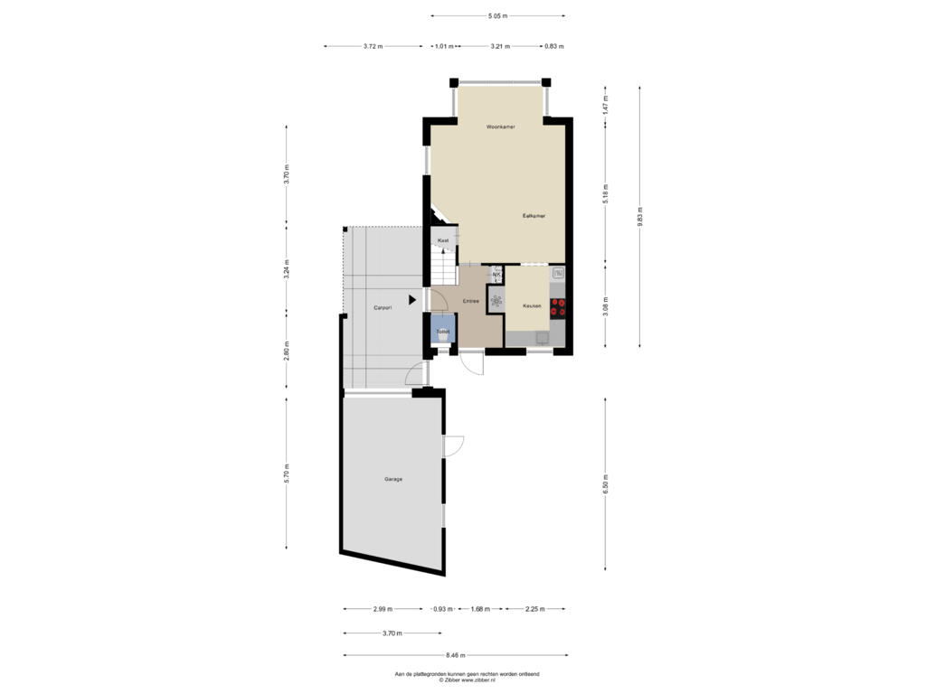 Bekijk plattegrond van Begane grond van Hortenbergh 25