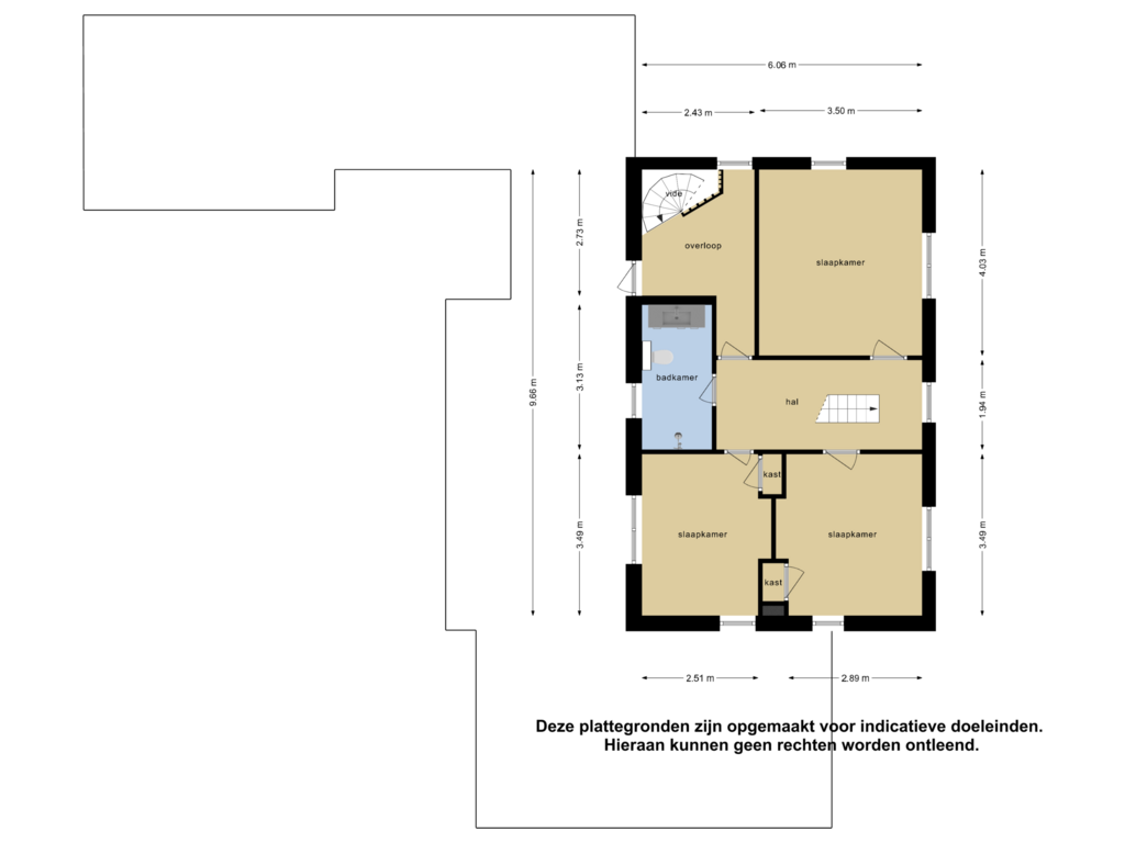 View floorplan of Eerste Verdieping of Kerkstraat 78