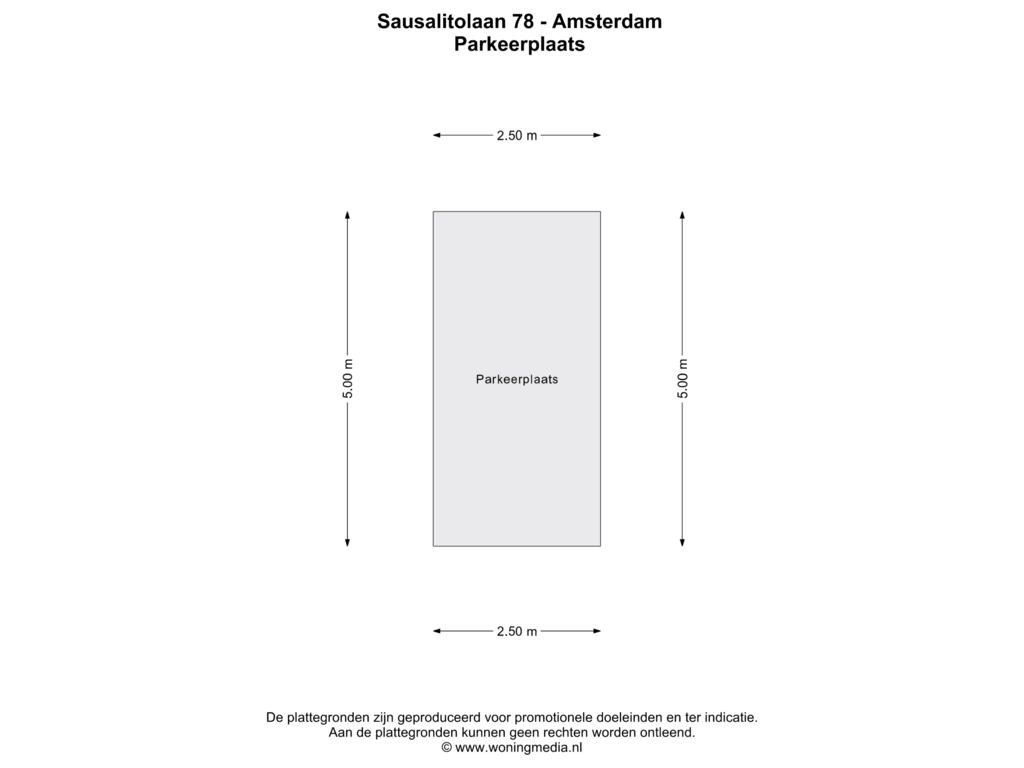 View floorplan of Parkeerplaats of Sausalitolaan 78