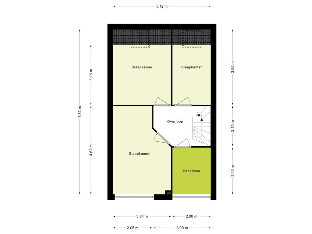 Bekijk plattegrond van 1e Verdieping van Dilleveld 59