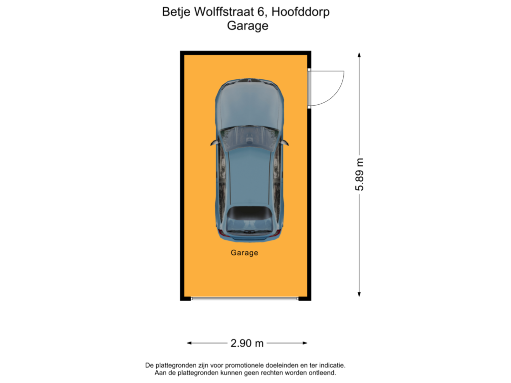 Bekijk plattegrond van Garage van Betje Wolffstraat 6