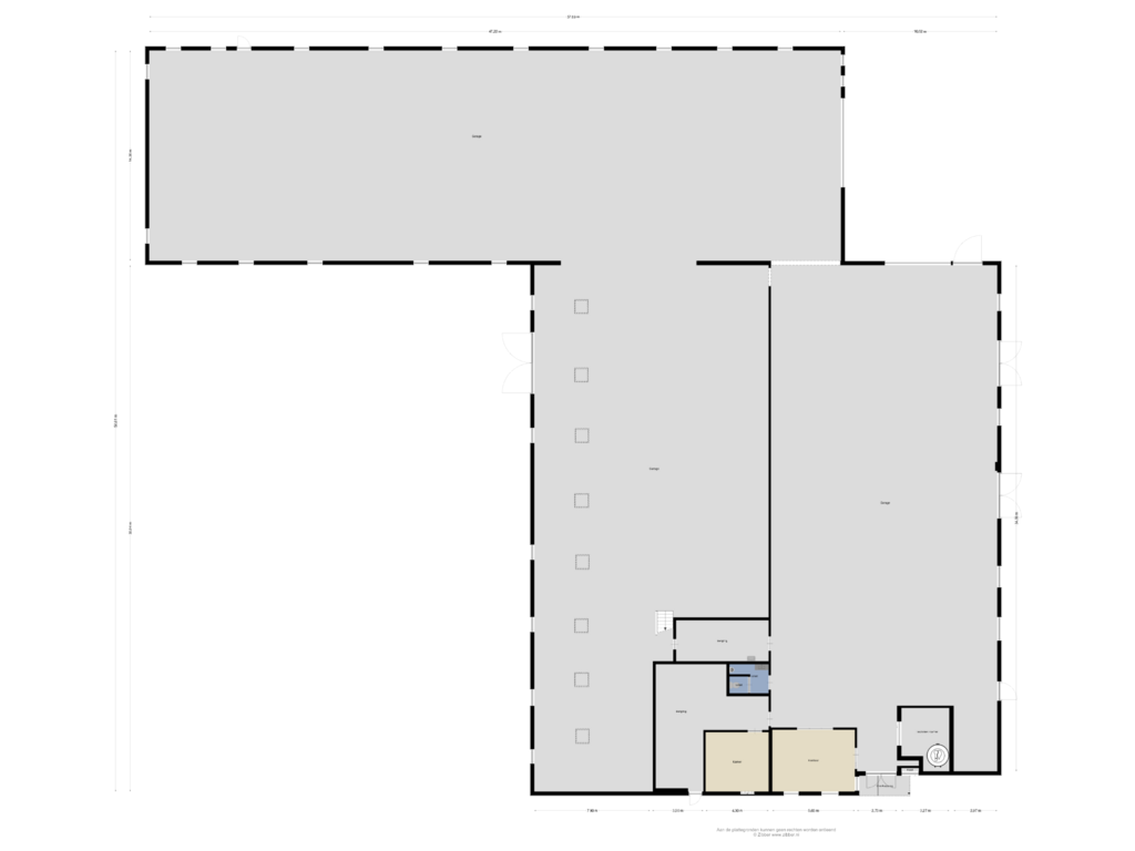 Bekijk plattegrond van Bedrijfsruimte 1 van Hoofdweg 49