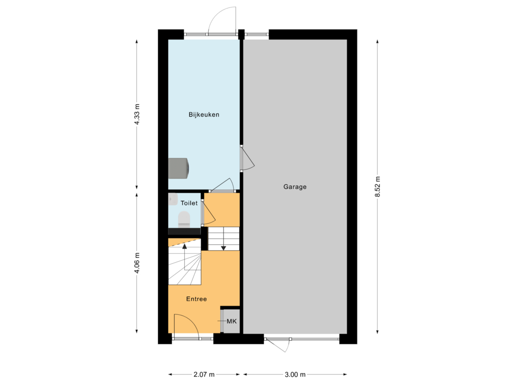 Bekijk plattegrond van Begane Grond van De Waring 37