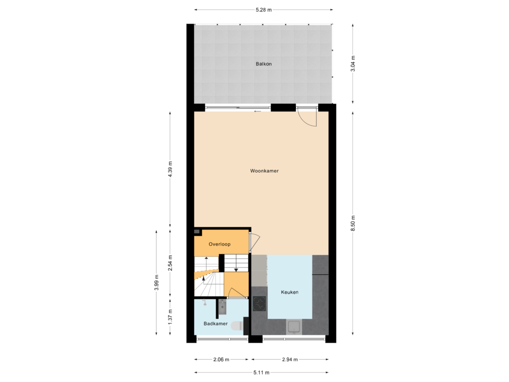 Bekijk plattegrond van Eerste Verdieping van De Waring 37