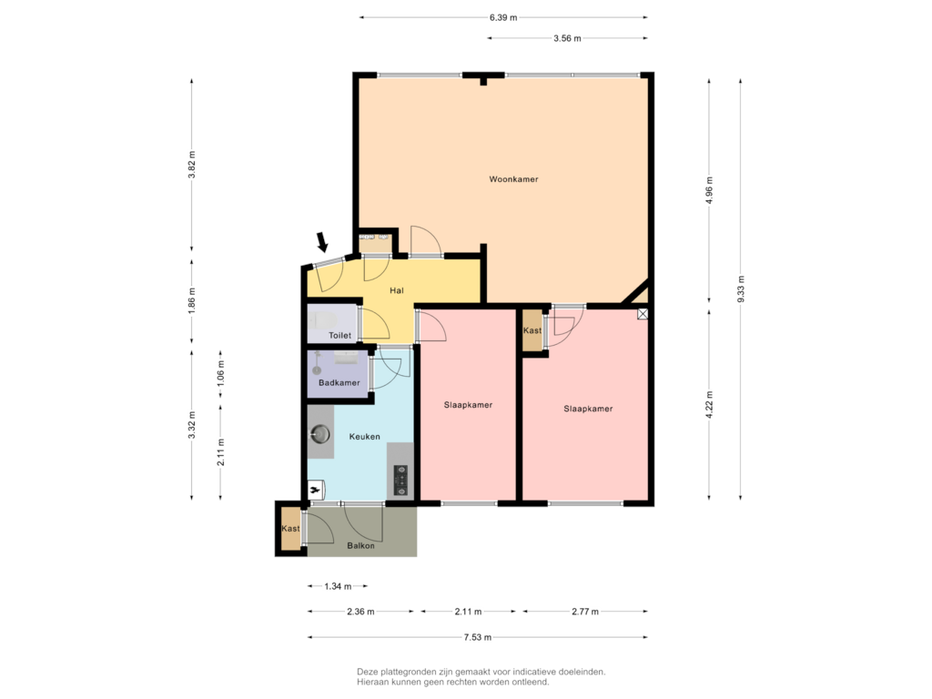 Bekijk plattegrond van First floor van Valeriusstraat 29-C