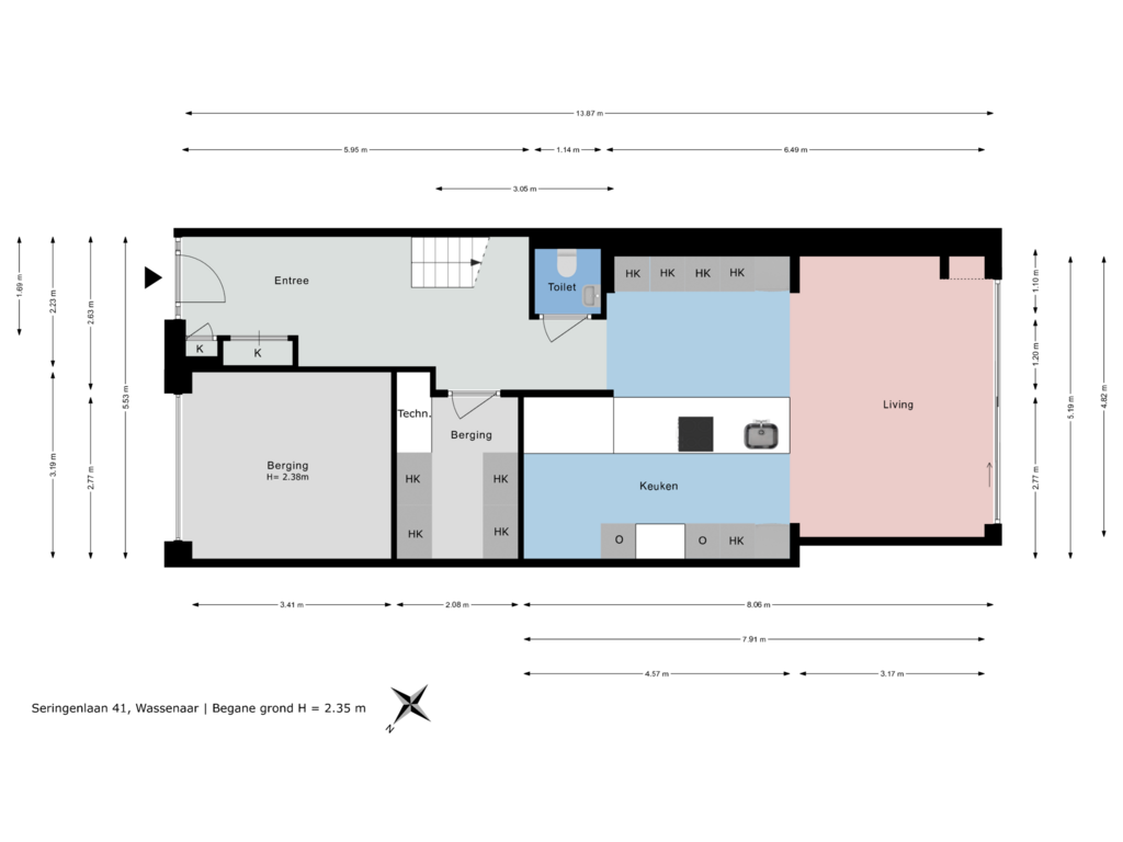 Bekijk plattegrond van Begane grond van Seringenlaan 41