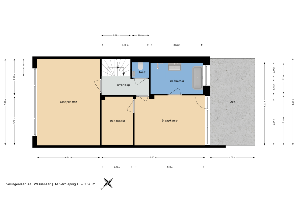 Bekijk plattegrond van 1e Verdieping van Seringenlaan 41