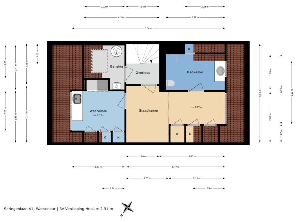 Bekijk plattegrond van 3e Verdieping van Seringenlaan 41