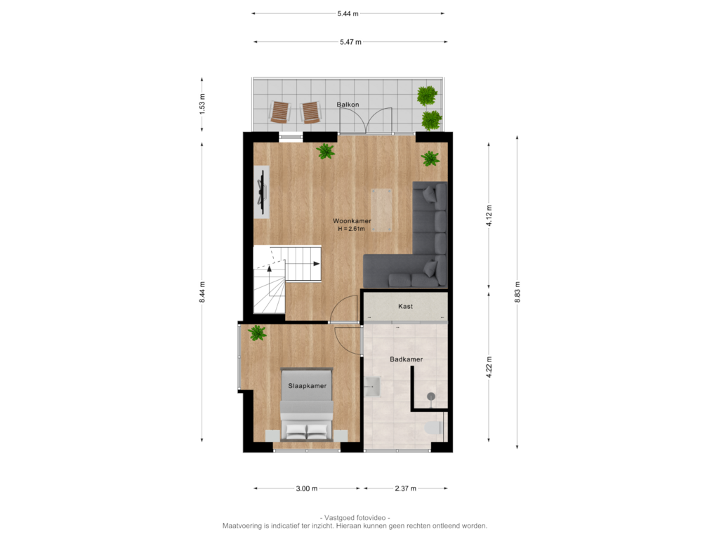 Bekijk plattegrond van 1e verdieping van Kommavlinder 27