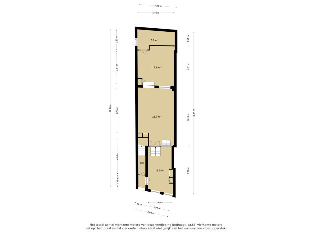 View floorplan of BOG - Begane grond of Grote Bredeplaats 21