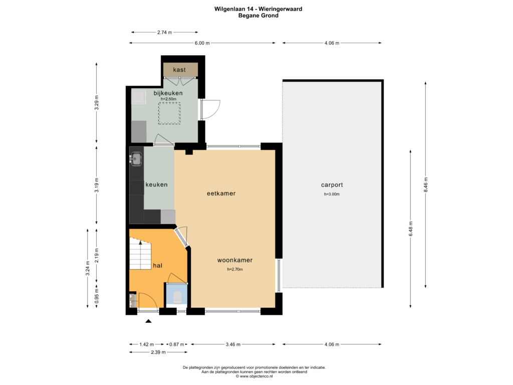 Bekijk plattegrond van Begane Grond van Wilgenlaan 14