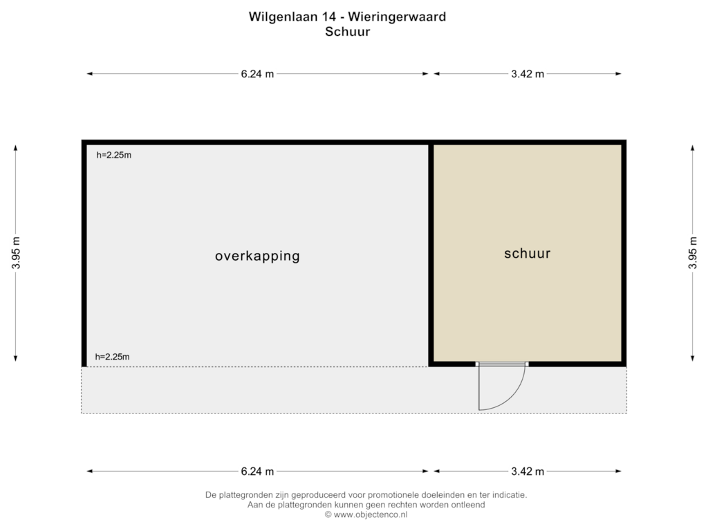 Bekijk plattegrond van Schuur van Wilgenlaan 14