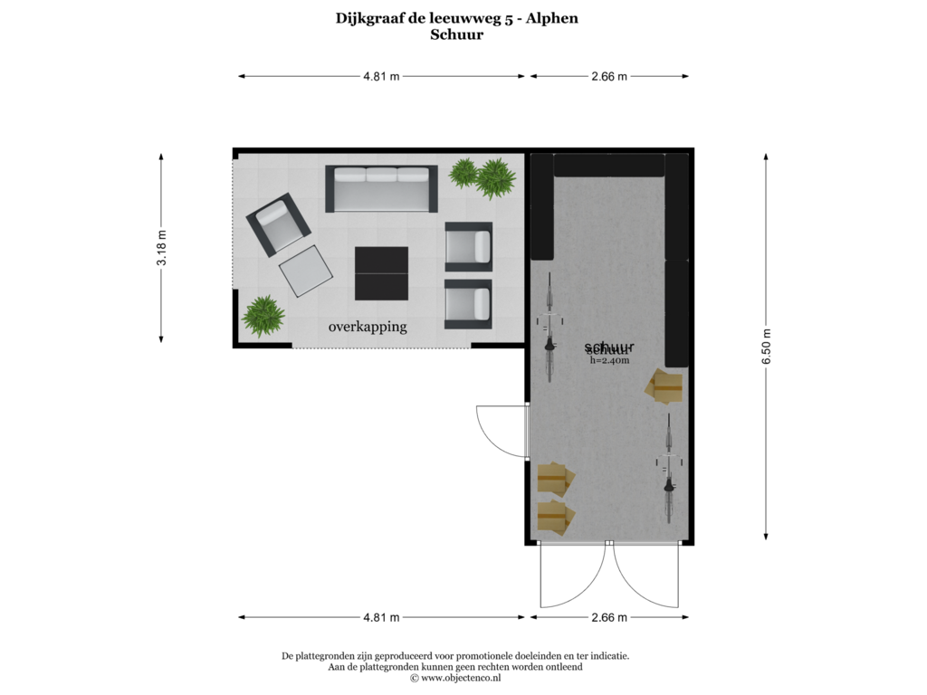 View floorplan of SCHUUR of Dijkgraaf de Leeuwweg 5