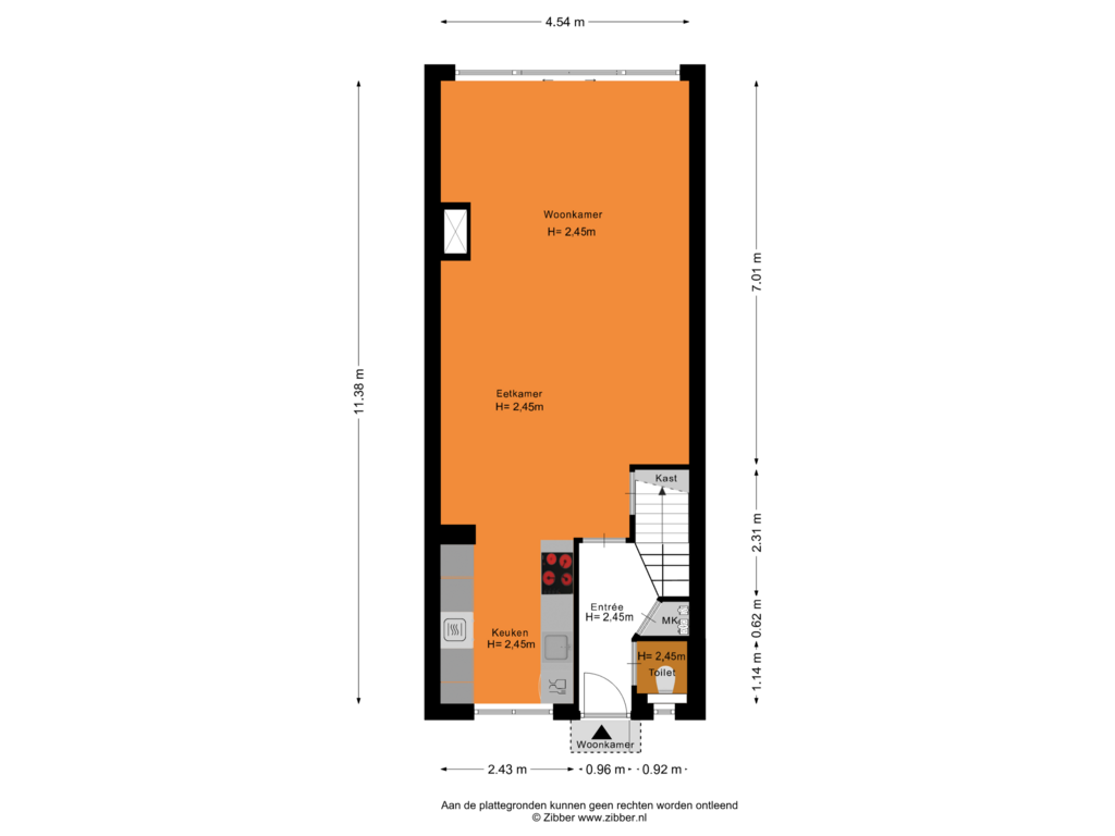 Bekijk plattegrond van Begane grond van Irawan Soejonostraat 19