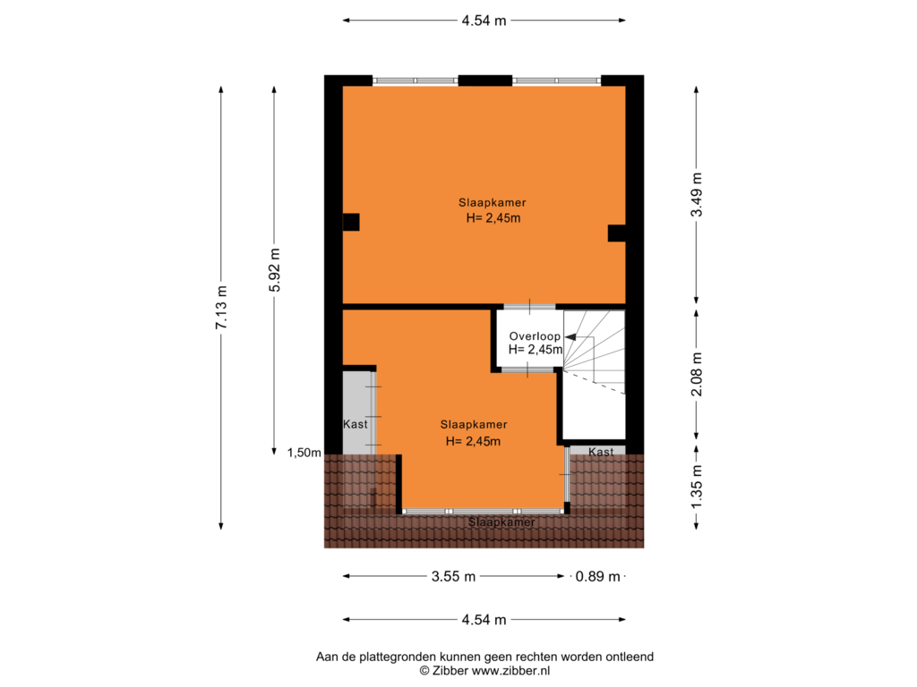 Bekijk plattegrond van Tweede verdieping van Irawan Soejonostraat 19