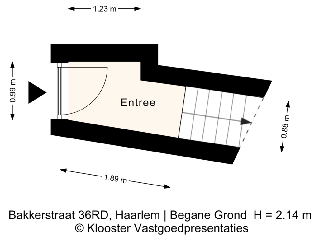 Bekijk plattegrond van Begane Grond van Bakkerstraat 36-RD