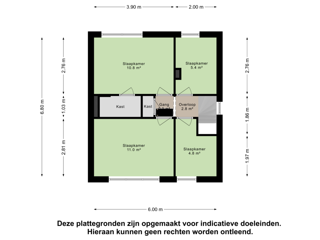 View floorplan of Eerste Verdieping of Sint Laurentiusstraat 6