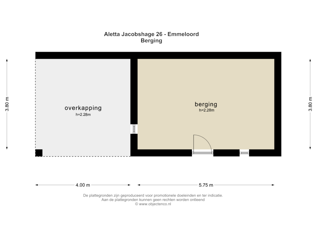 Bekijk plattegrond van BIJGEBOUW van Aletta Jacobshage 26