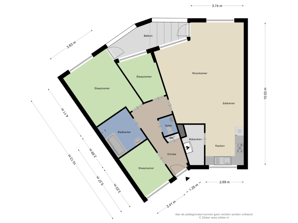 Bekijk plattegrond van Appartement van Wilhelminalaan 27