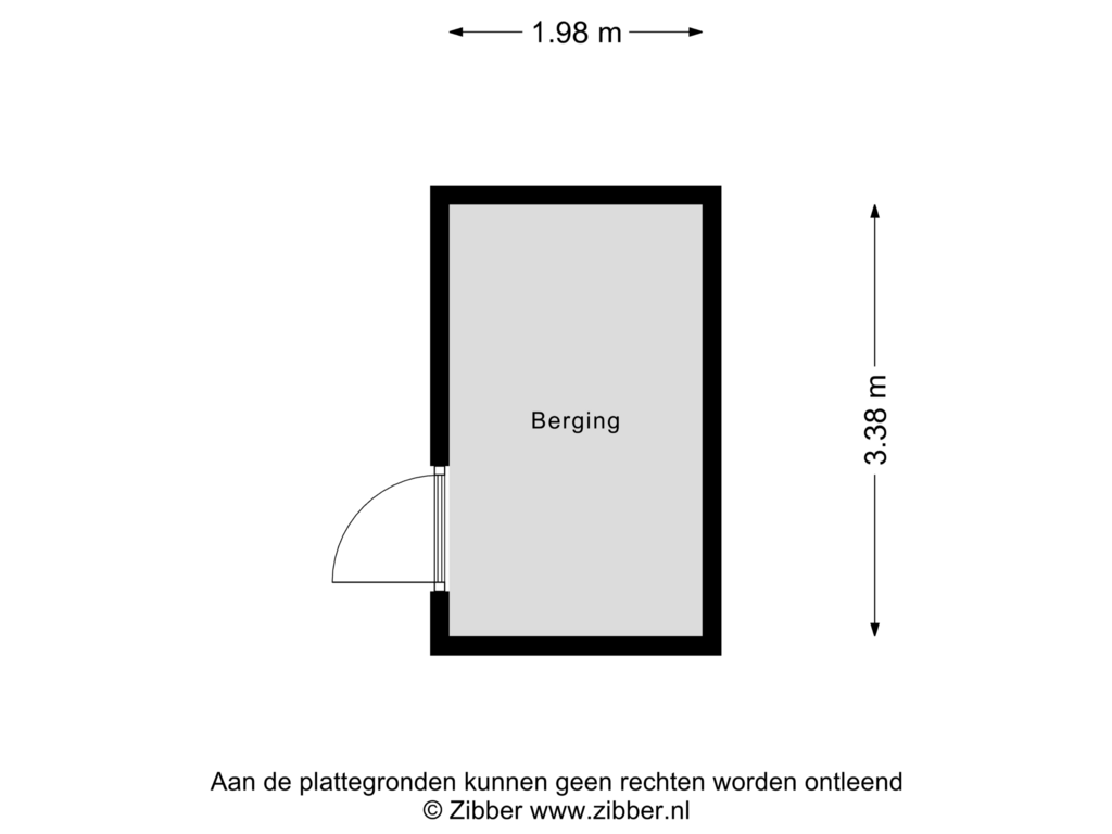 Bekijk plattegrond van Berging van Wilhelminalaan 27