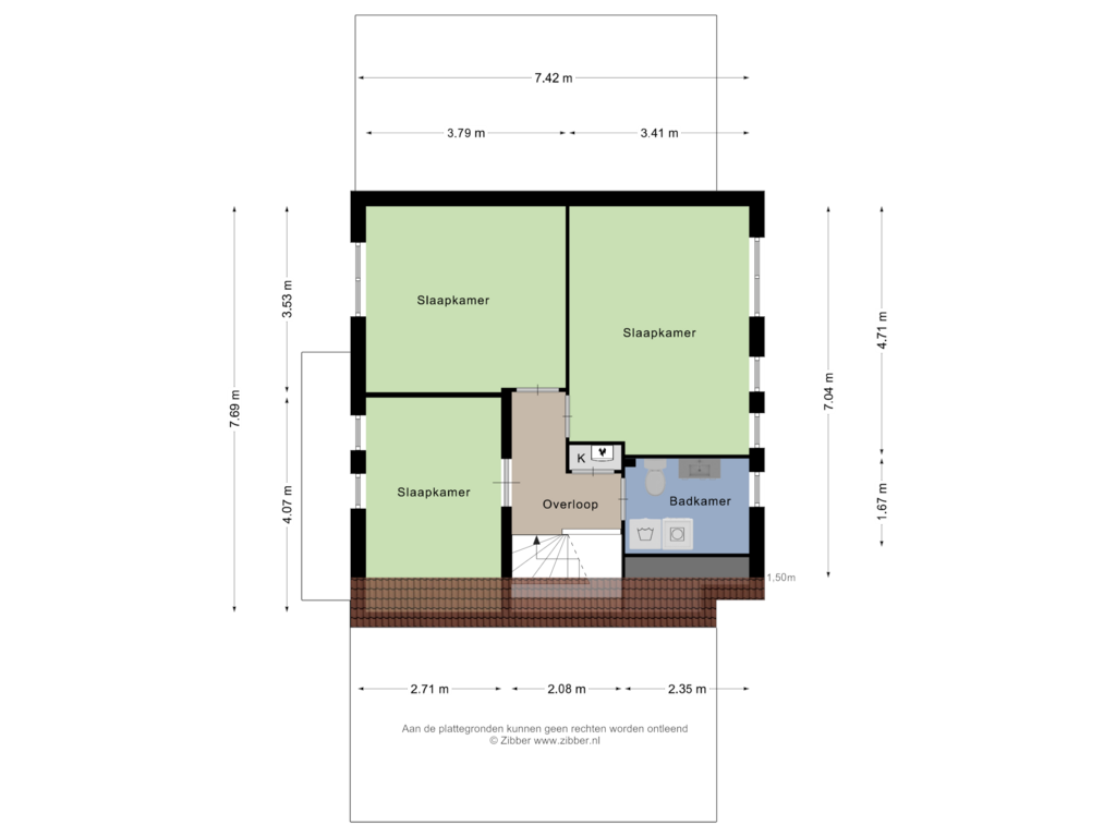 View floorplan of Eerste Verdieping of Plutostraat 10