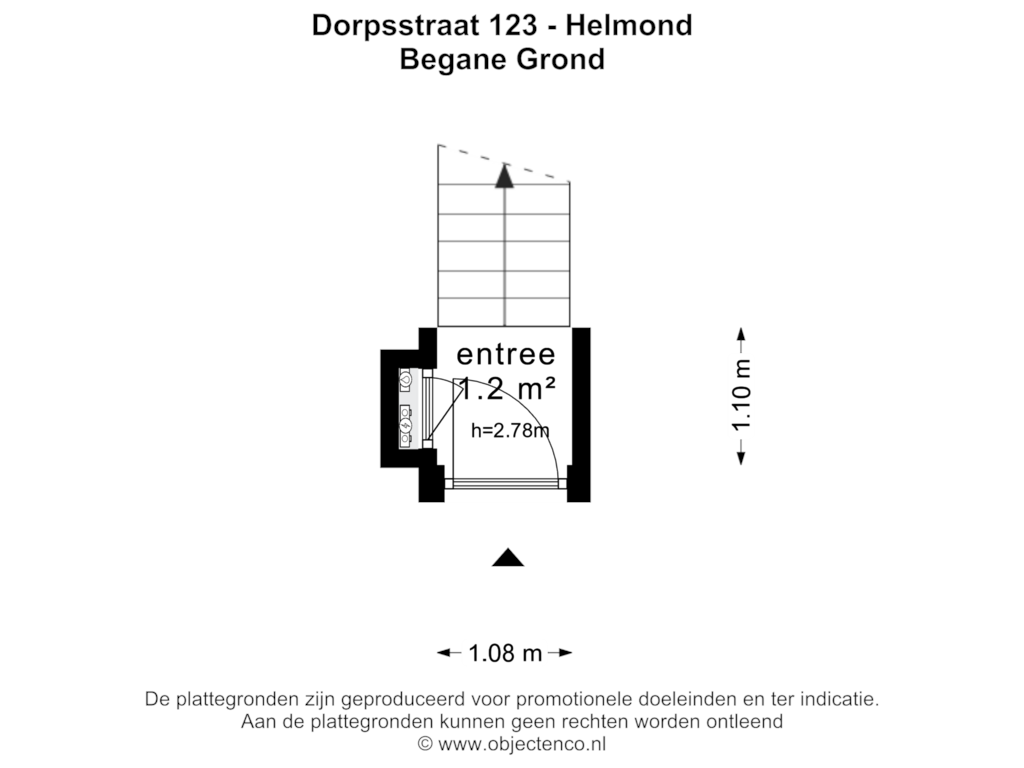 View floorplan of BEGANE GROND of Dorpsstraat 123