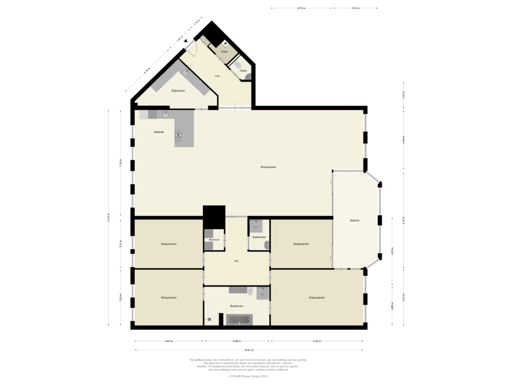 Bekijk plattegrond van 5e Verdieping van Lelybaan 36