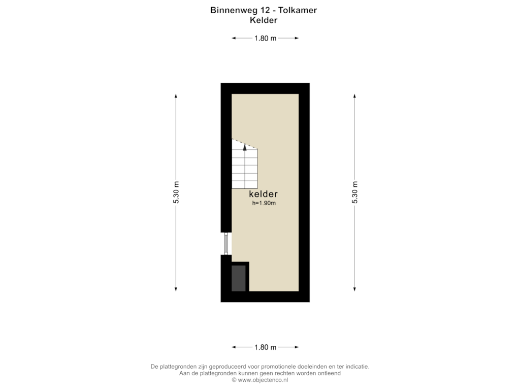 Bekijk plattegrond van Kelder van Binnenweg 12