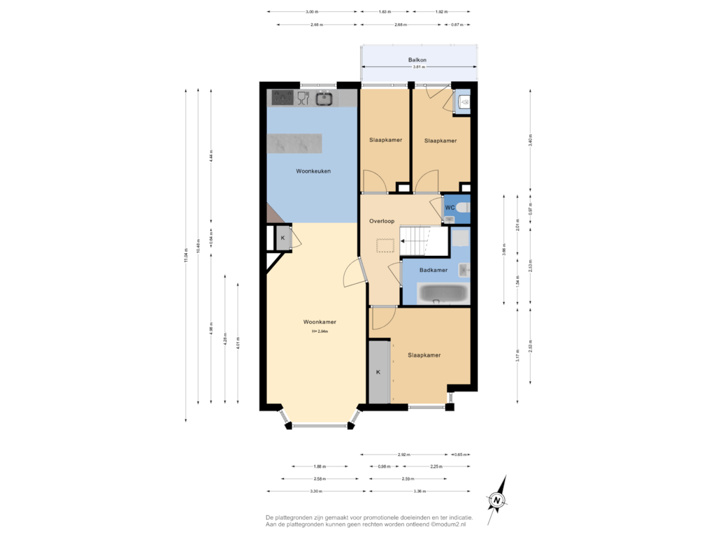 View floorplan of 2e Verdieping of Jan Wapstraat 183-A