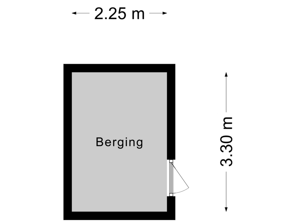 View floorplan of Berging of Diepenbrockstraat 14