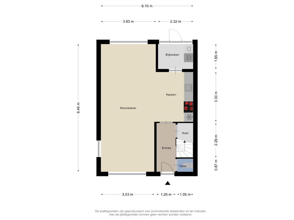 Bekijk plattegrond van Begane Grond van Nieuwstraat 23